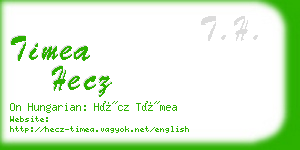 timea hecz business card